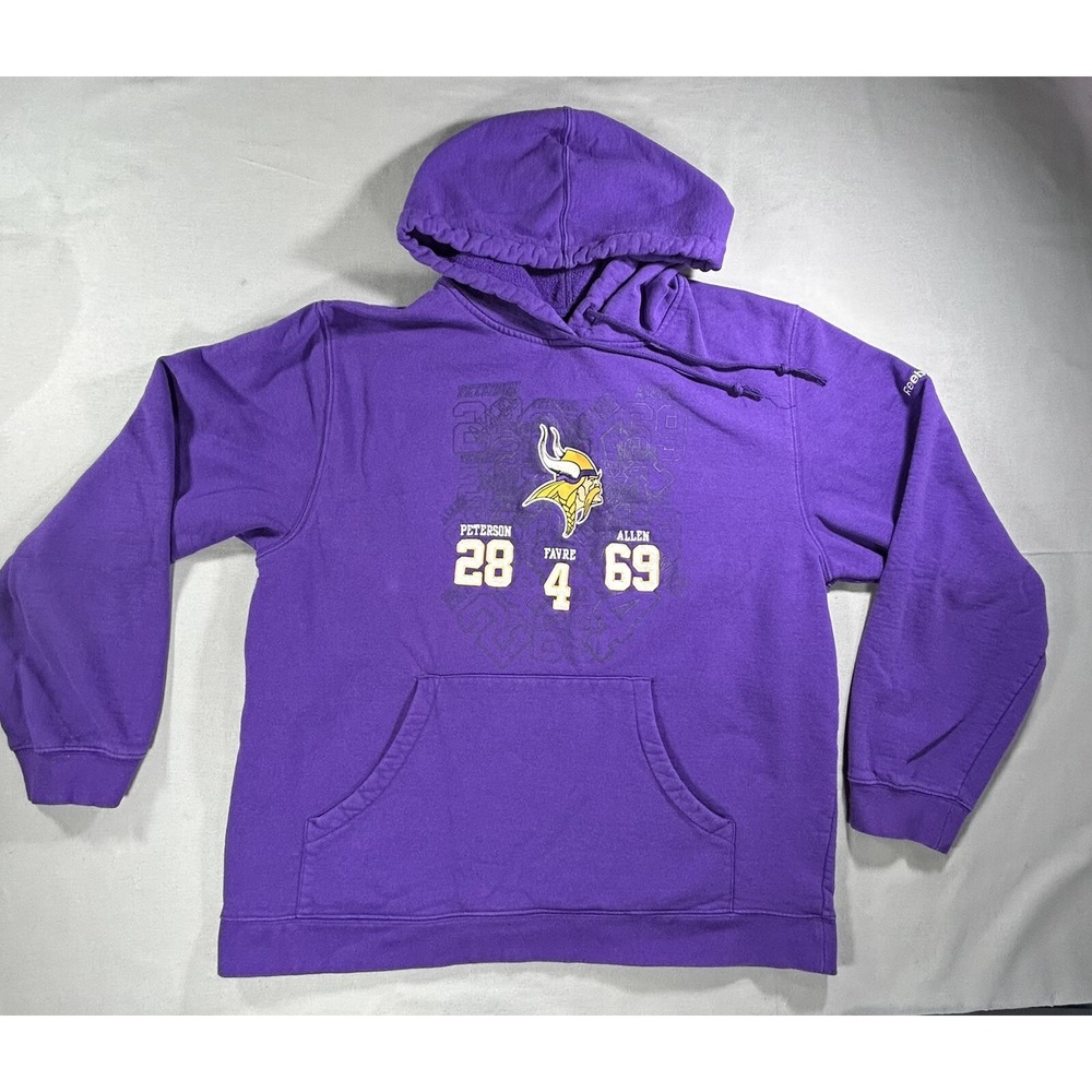 Reebok NFL Team Apparel Minnesota Vikings Hoodie mens XL‎